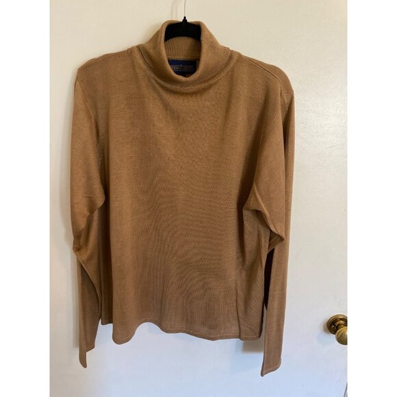 Herman Geist Turtleneck Sweater, size XL Silk Camel Tan Nice - Picture 4 of 12